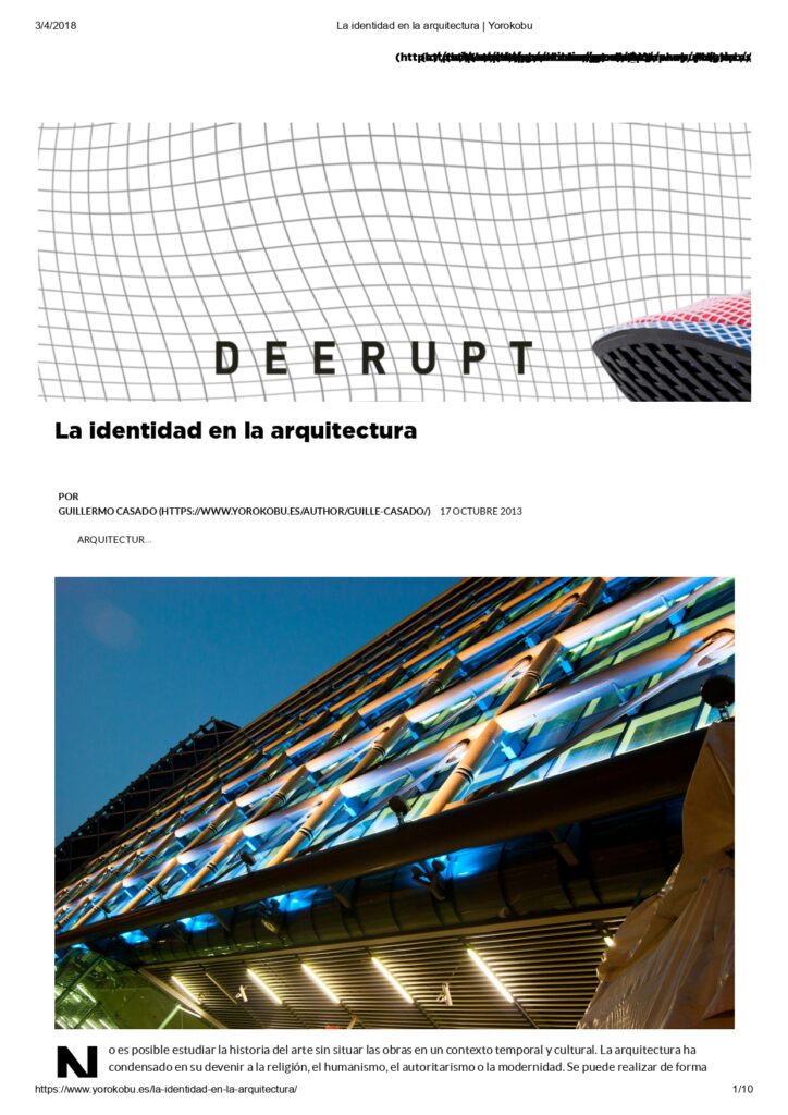 portada la identidad en la arquitectura